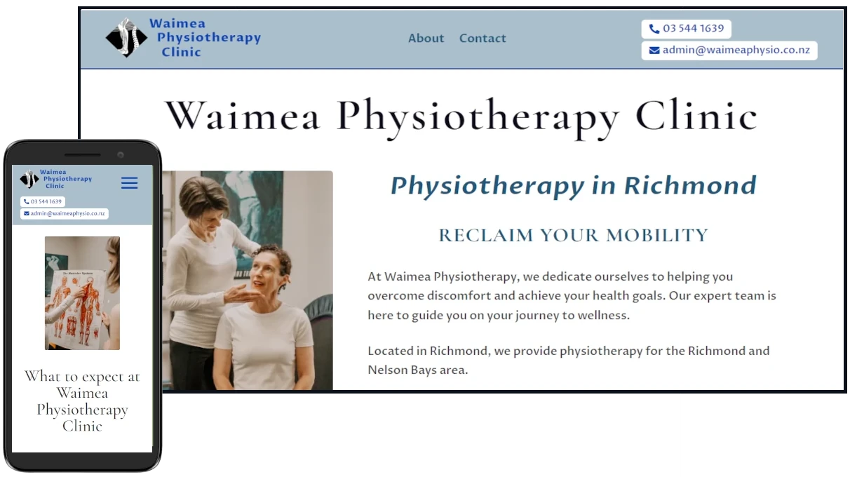 waimea physiotherapy screenshot